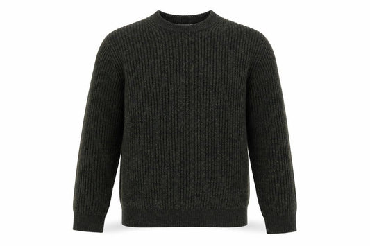 Tu Men Green M Chunky Knit Crew Neck Pullover Jumper