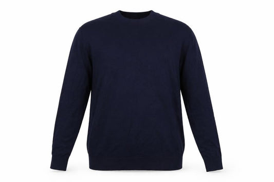 Burton Menswear London Men’s Navy Blue 2XL High Neck Cotton Jumper
