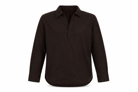 H&M Men Brown 42 Long Sleeve Collared Polyester Button-Up Shirt