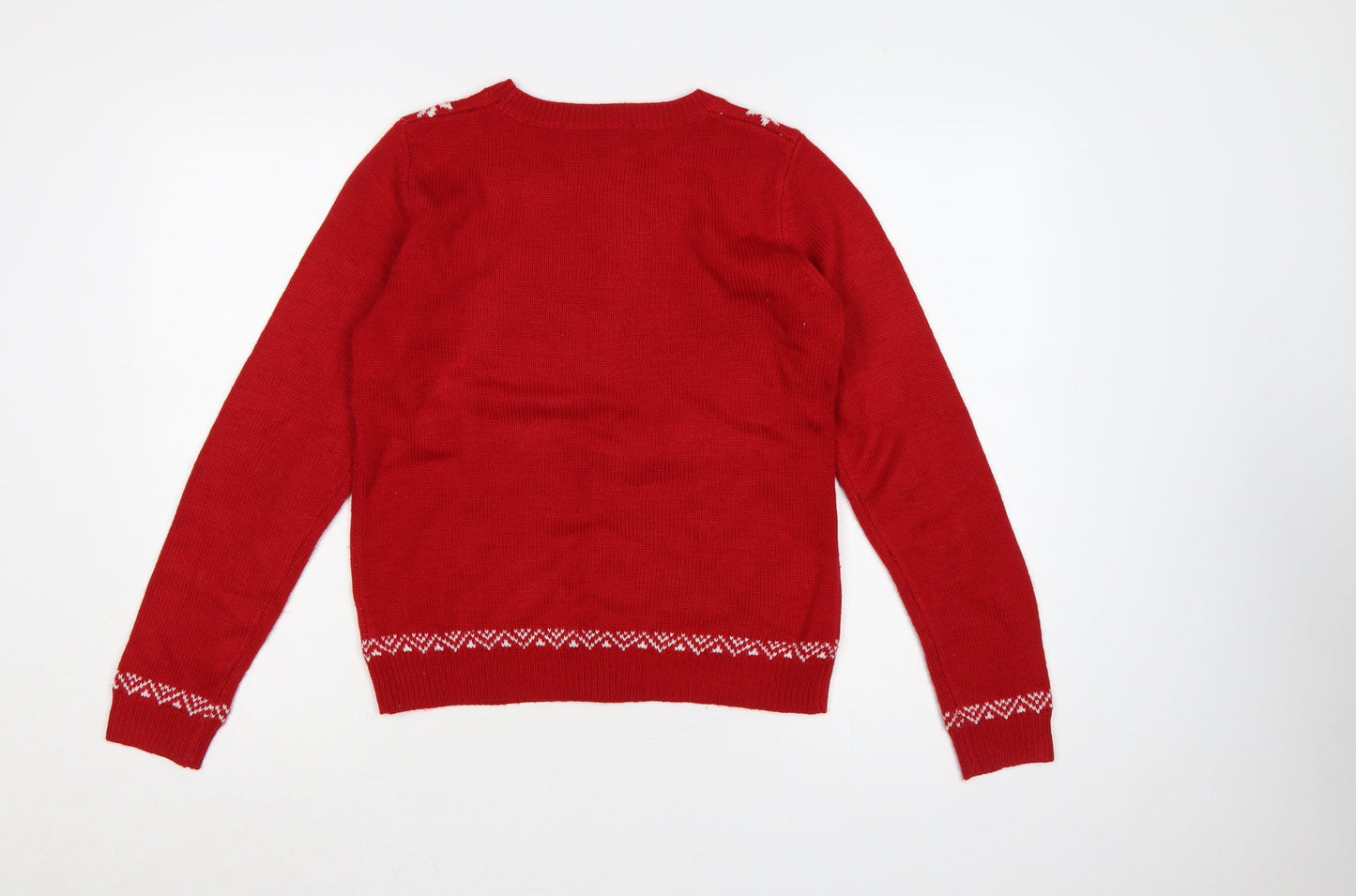 Heart and Soul Women Red Size 8 Christmas Gingerbread Sequin Jumper