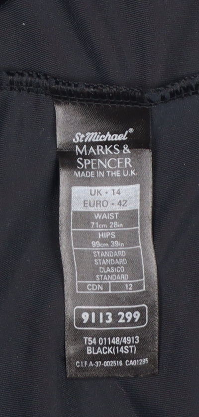 Marks & Spencer Women’s Black UK 14 Velvet Flared Trousers