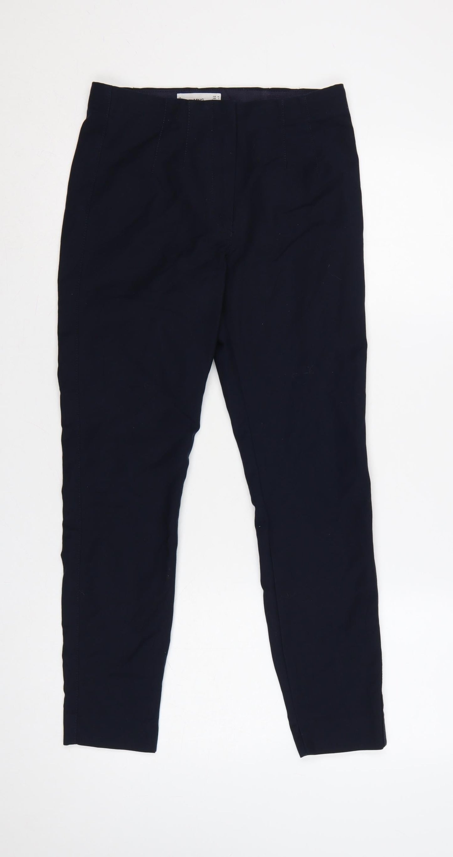 Mango Women's Navy UK 8 Slim Stretch Trousers Smart Workwear