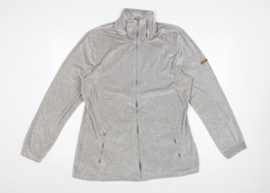 Regatta Women Grey UK 16 Full Zip High Neck Sweatshirt Jacket