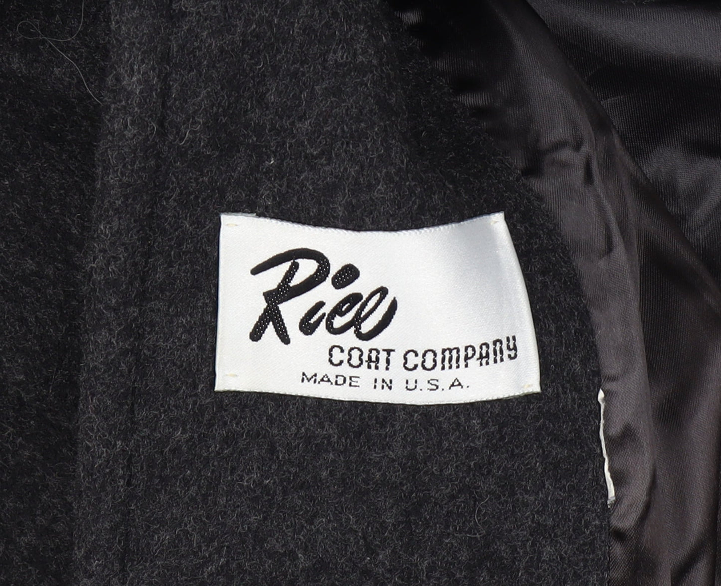 Rice Coat Company Size 14 Women’s Black Vintage Long Lined Pea Coat