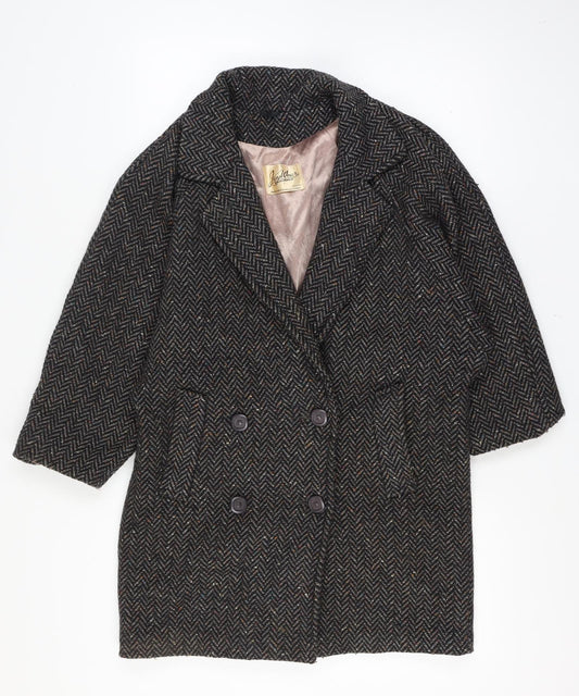 JayWear Originals Size 18 Women Grey Herringbone Tweed Vintage Pea Coat