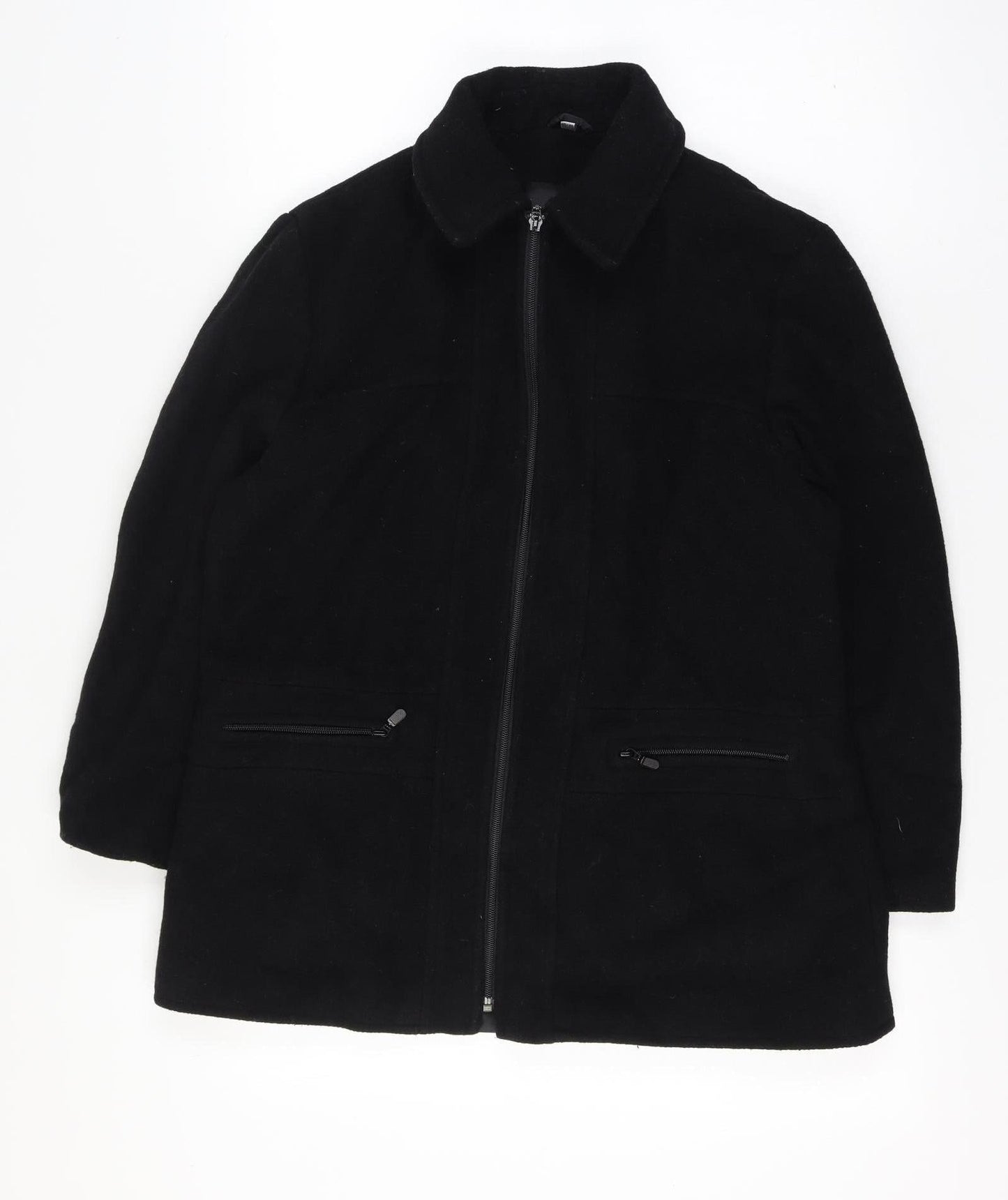 Bonmarche Women’s Black Size 16 Wool Mohair Short Zip Coat