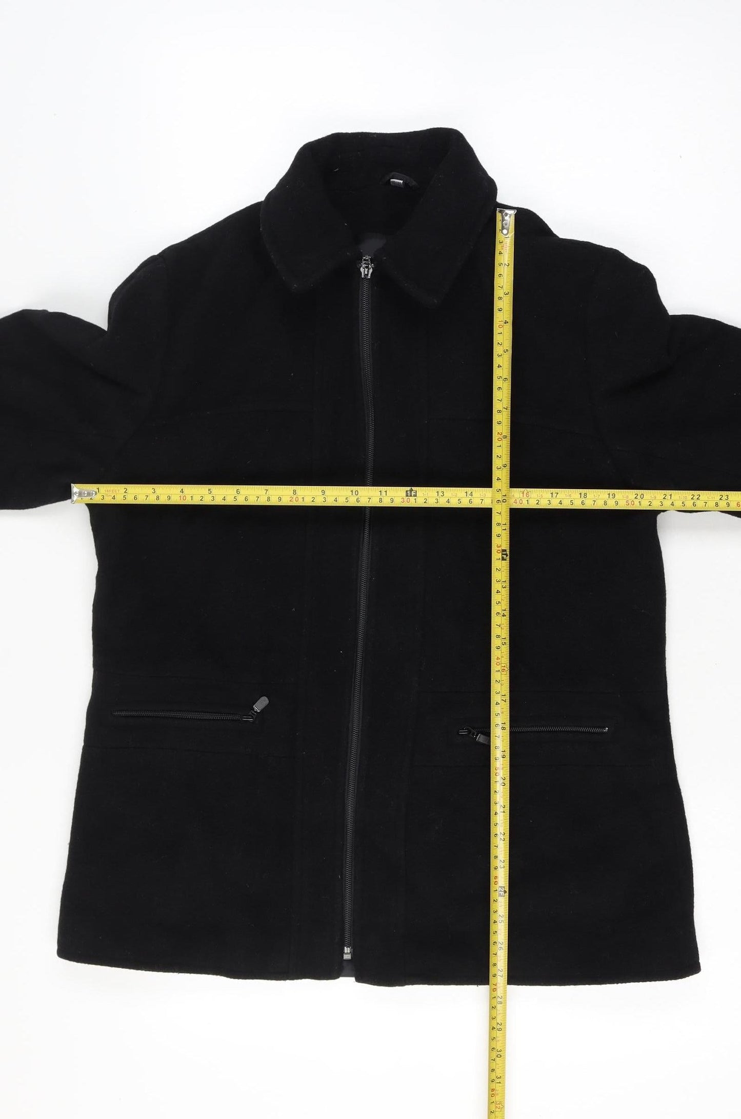 Bonmarche Women’s Black Size 16 Wool Mohair Short Zip Coat