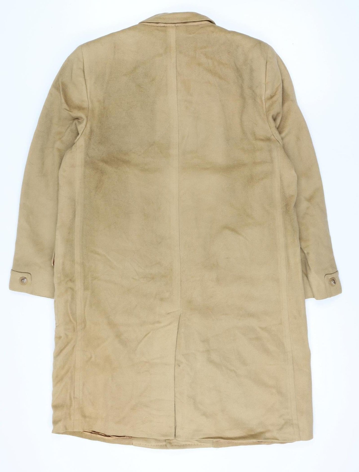 Oriental Cashmere Size L Men’s Beige 100% Cashmere Long Overcoat Lined