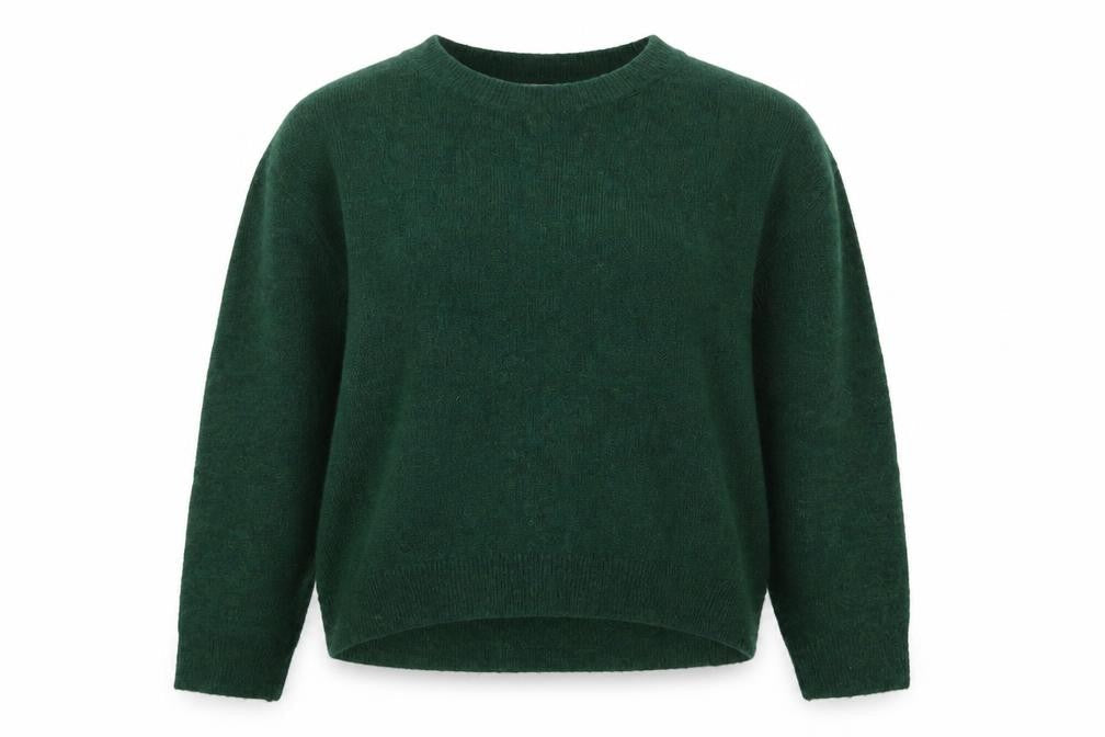 H&M Women Green S Crew Neck Knit Raglan Sleeve Pullover Jumper