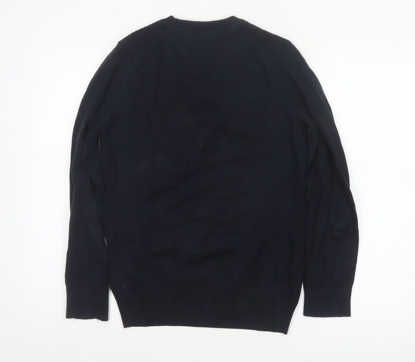 Joules Women’s Black XS Cotton Crew Neck Tight-Knit Pullover Jumper