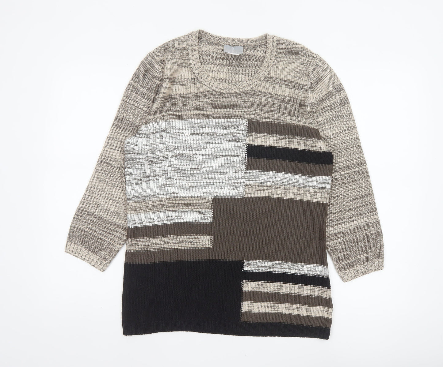 Fair Lady Women's Multicoloured Size 14 Knit Round Neck Pullover Jumper