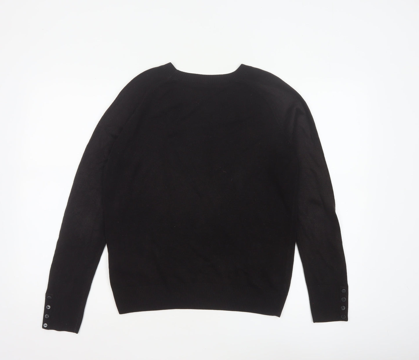 Marks and Spencer Women’s Black Size 10 Crew Neck Raglan Jumper