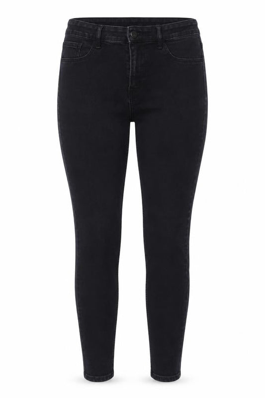 & Denim Women Black UK 12 Skinny Ankle Stretch Jeans