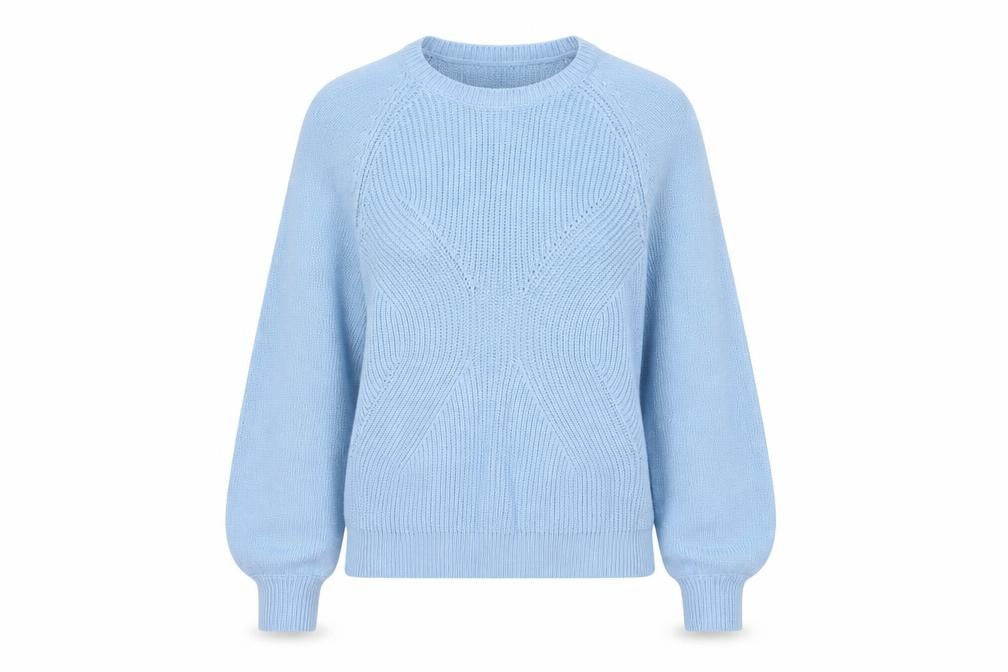 VILA Women’s Blue Size S Crew Neck Raglan Knit Pullover Jumper