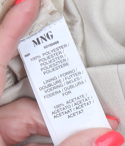 Mango MNG Suit Women Ivory UK 12 Tailored Single-Breasted Blazer