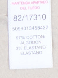 Brand and care label for Dunnes Women’s Beige, size UK 20, Cotton Stretch Bermuda Chino Shorts