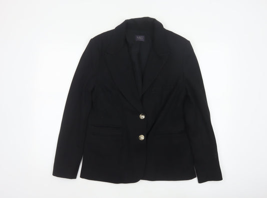 Marks & Spencer Women Black UK 12 Tailored Stretch Blazer