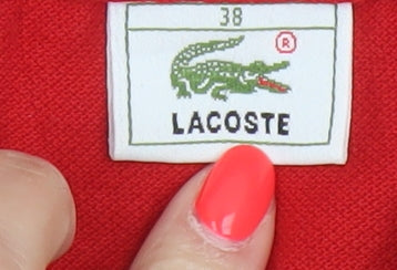 Lacoste Women Red UK 10 Shirt Dress Sleeveless Cotton Collared Logo