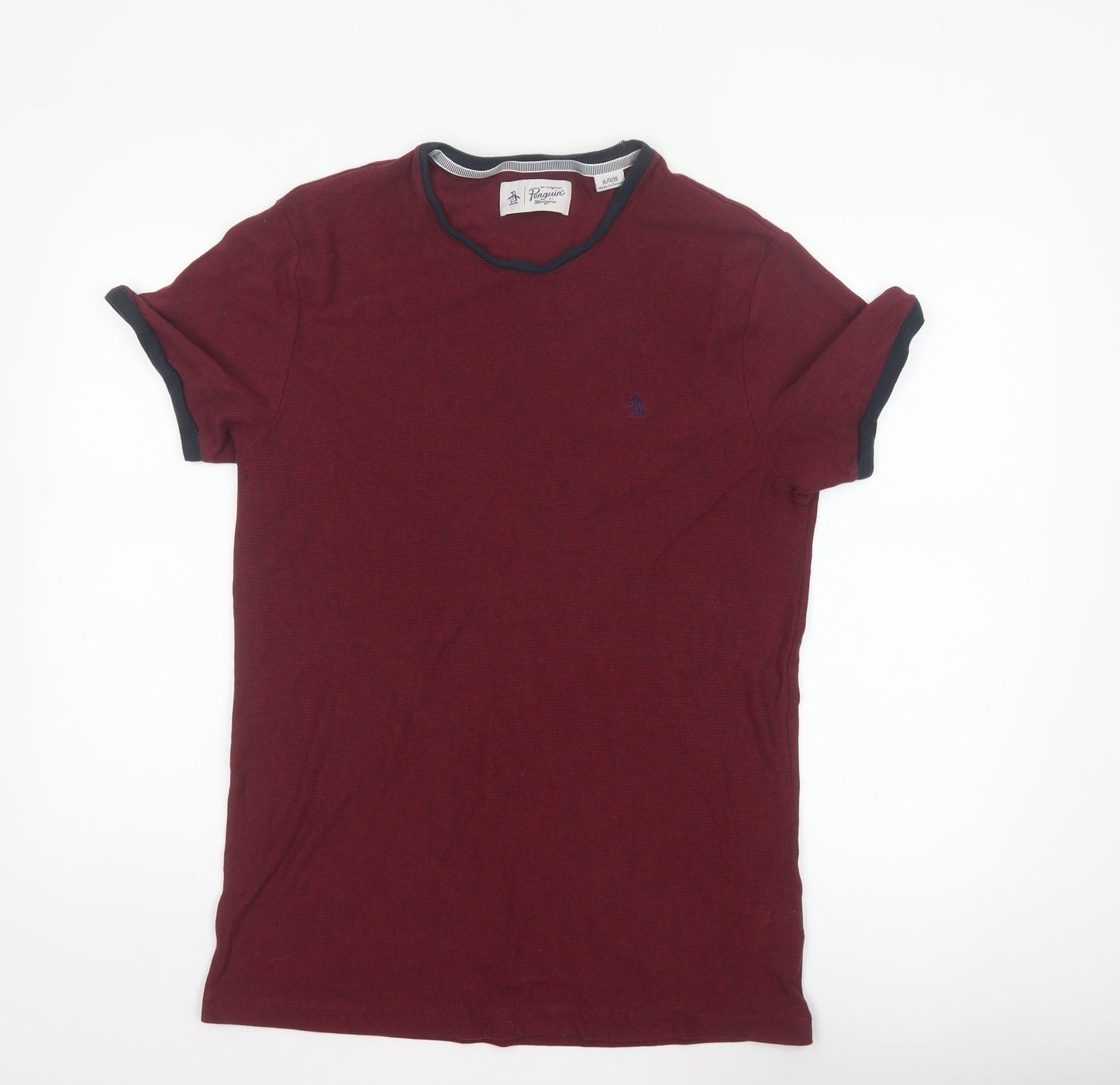 Original Penguin Men's Red XL Logo Crew Neck Cotton T-Shirt