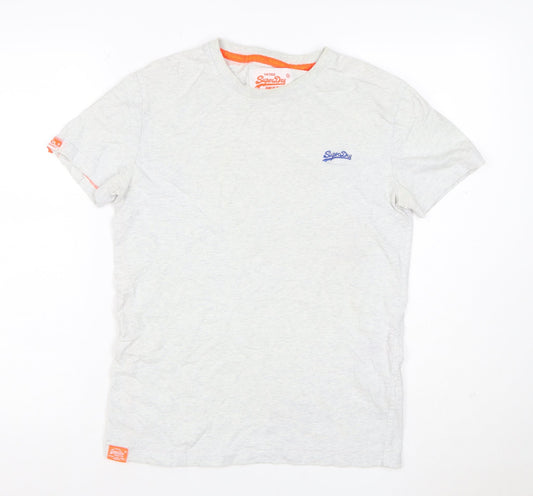 Superdry Men’s Grey XS Crew Neck Logo Short Sleeve T-Shirt