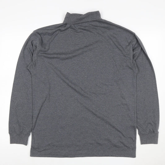 Kartel Women’s Grey L High Neck Pullover Sweatshirt Long Sleeve Logo