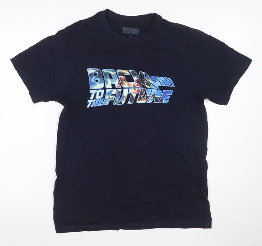Back to the Future Men's Black M Graphic Movie 80s Crew Neck T-Shirt