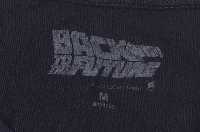 Back to the Future Men's Black M Graphic Movie 80s Crew Neck T-Shirt