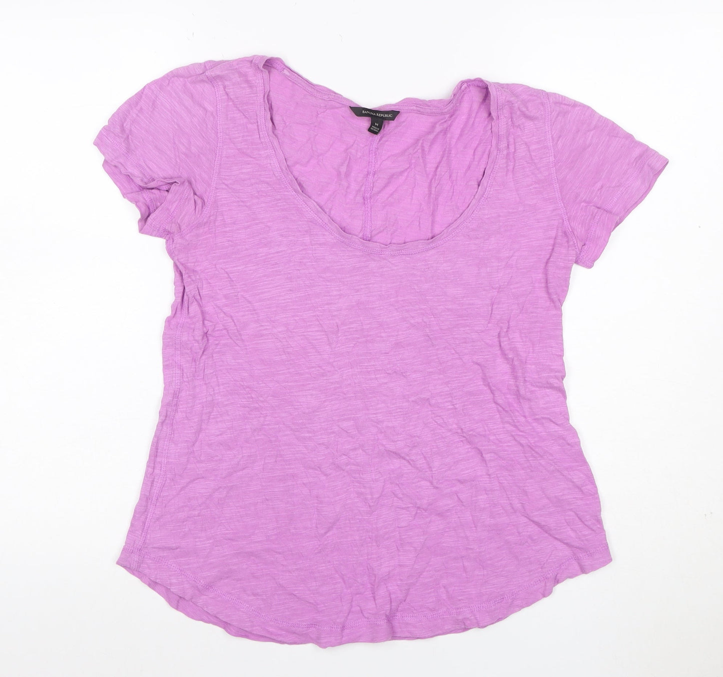 Banana Republic Women’s Pink M Basic Scoop Neck Short Sleeve T-Shirt