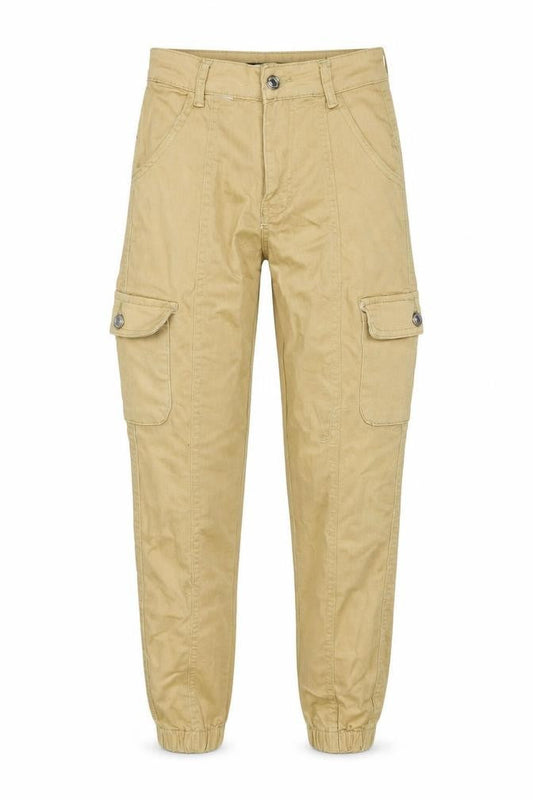 Denim Wise Women’s Beige Size 6 Tapered Cargo Stretch Jeans