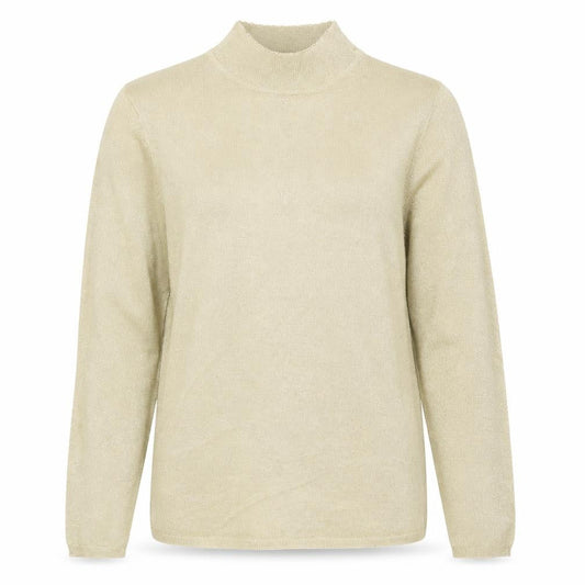 Sag Harbor Women’s Gold Metallic Knit Mock Neck Jumper M