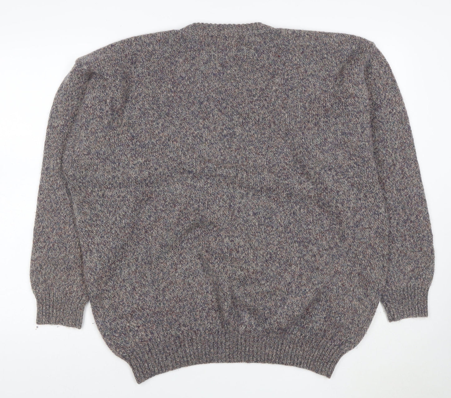 Bhs Men’s Grey XL Pure New Wool Crew Neck Chunky Knit Pullover
