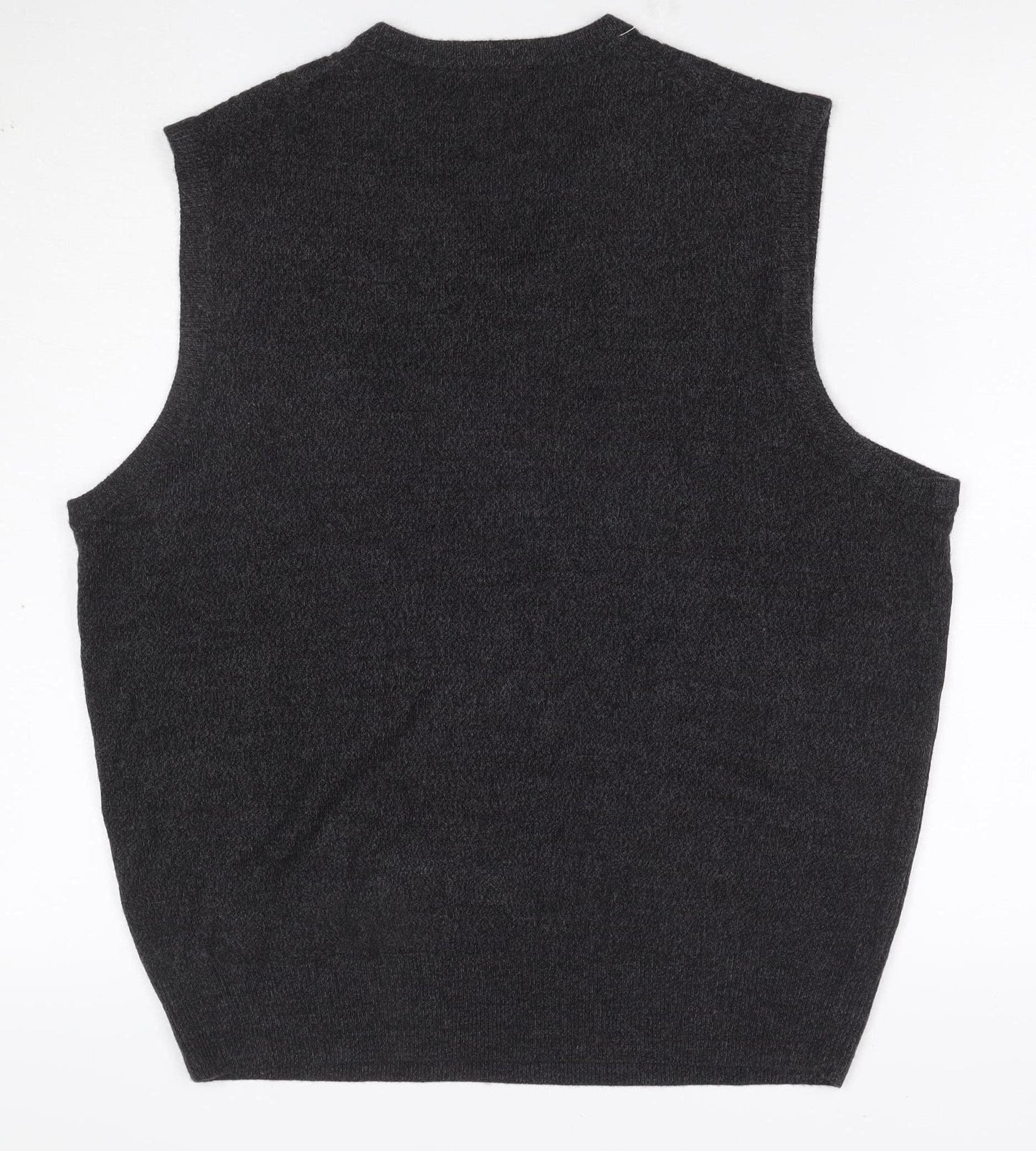 Dockers Men’s Grey L V-Neck Sleeveless Knit Jumper Vest