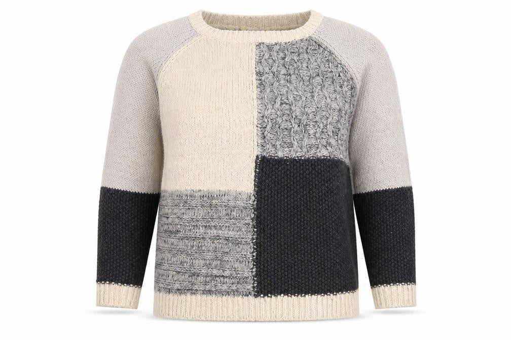 Spirit at M&Co Women’s Grey Colour Block Cable Knit Jumper Size 16
