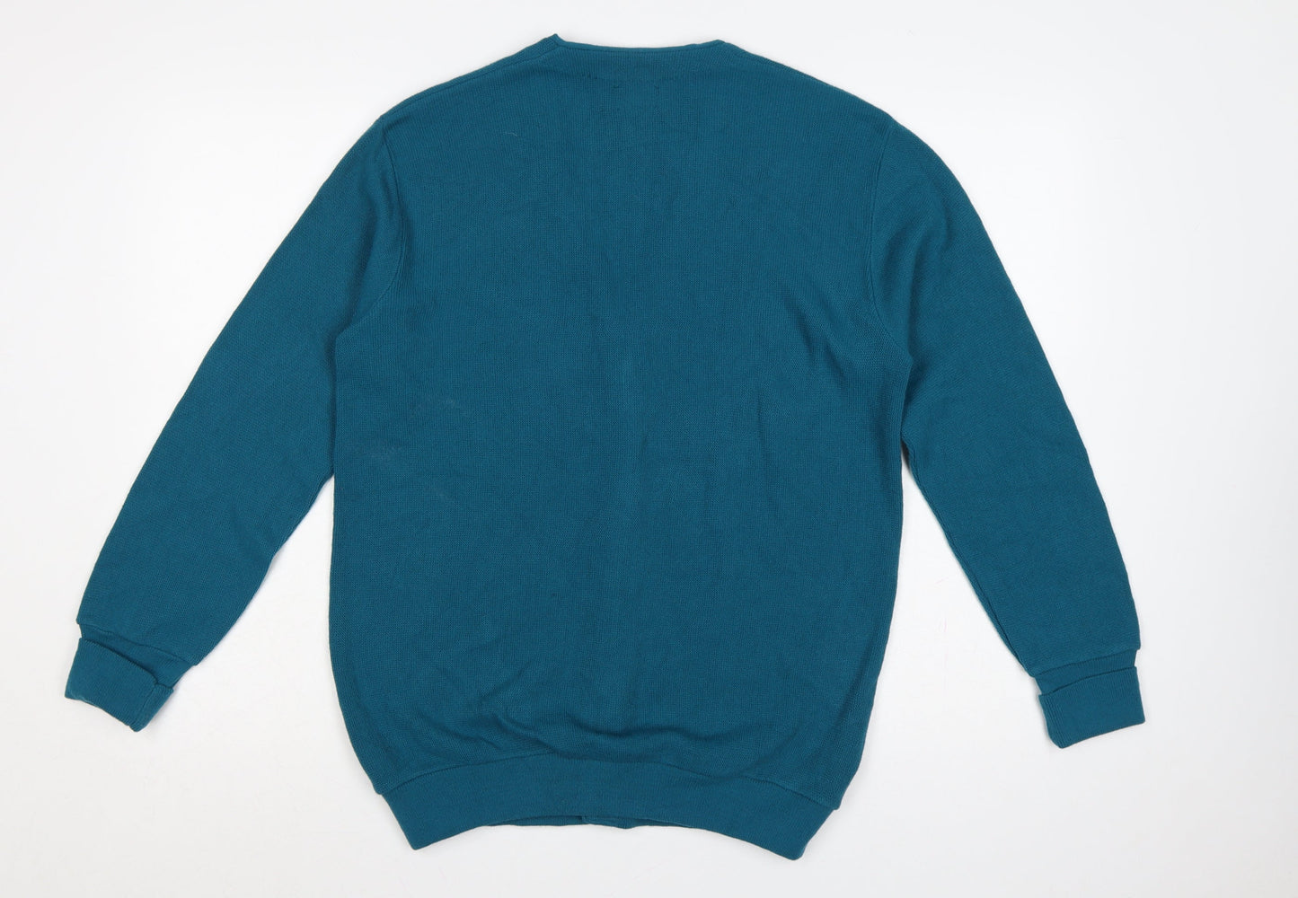 Par Four Women’s Blue M Vintage V-Neck Button Knit Cardigan