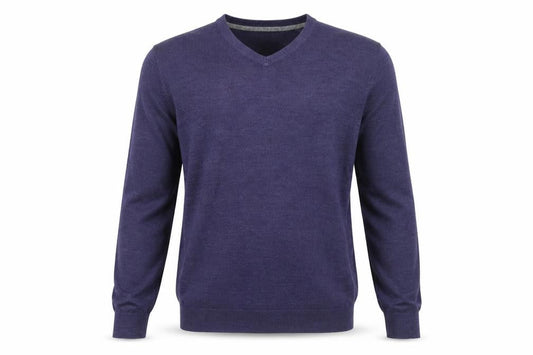 The Collection Debenhams Men’s Blue Medium V-Neck Acrylic Pullover Jumper