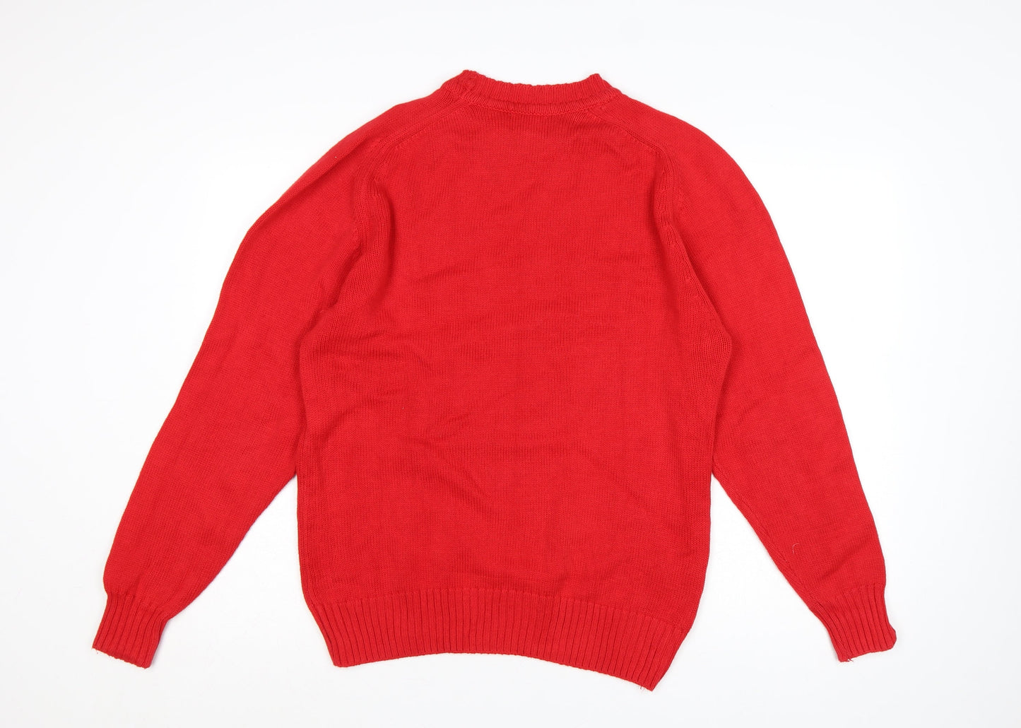 The Fox Collection Women’s Red L Cable Knit Cotton Jumper