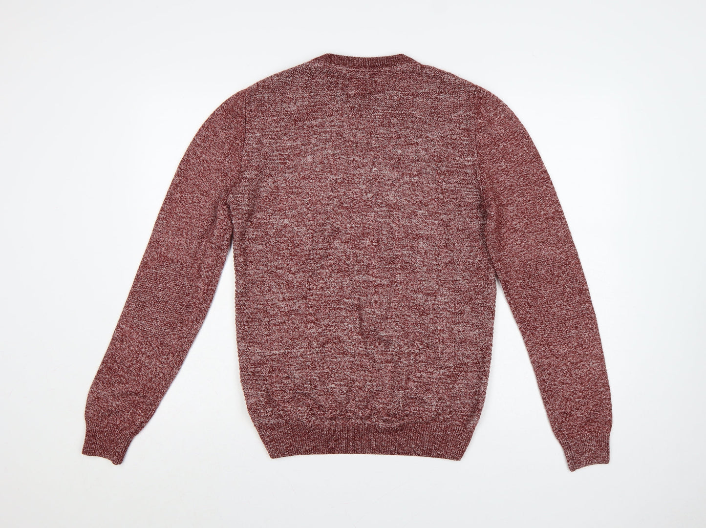 Devred 1902 Men’s Red Marl Cotton Blend Crew Neck Pullover Jumper M