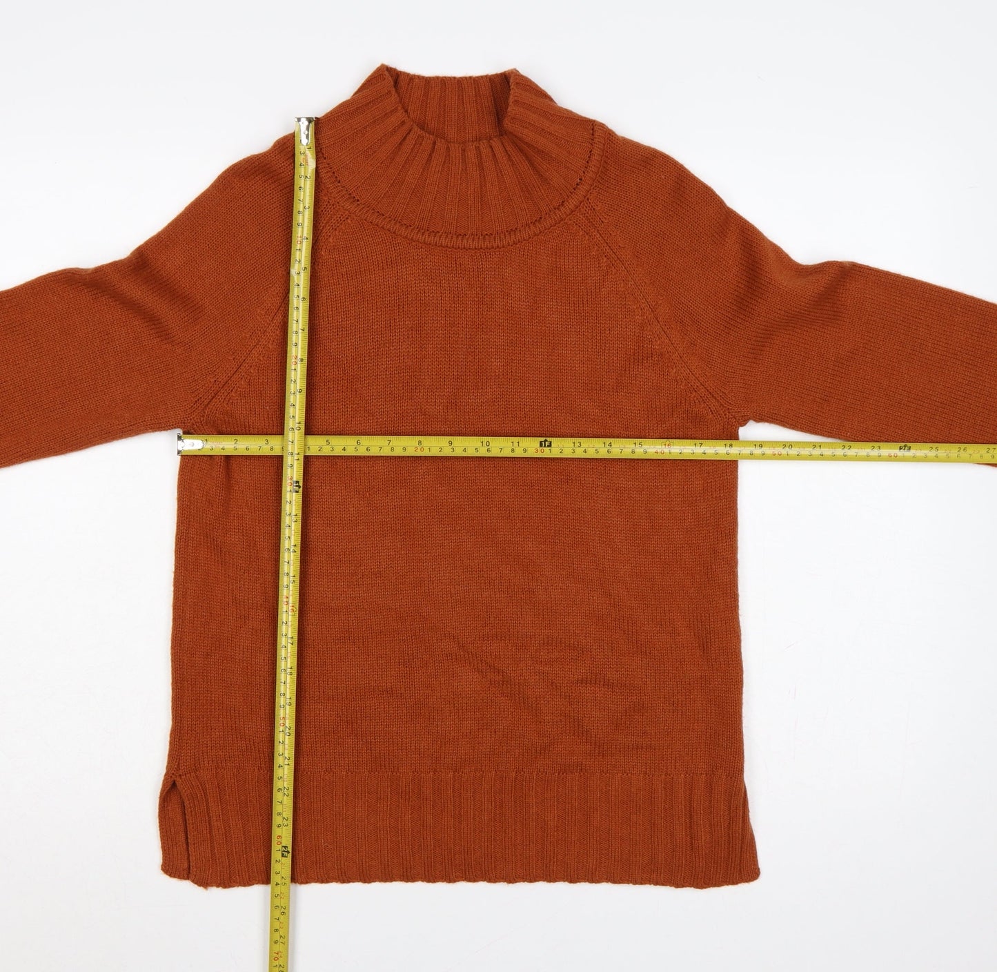 Next Women’s Orange Roll Neck Knit Pullover Jumper Size S