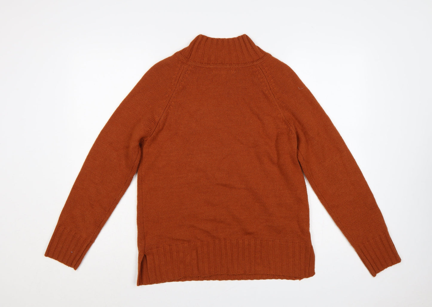 Next Women’s Orange Roll Neck Knit Pullover Jumper Size S
