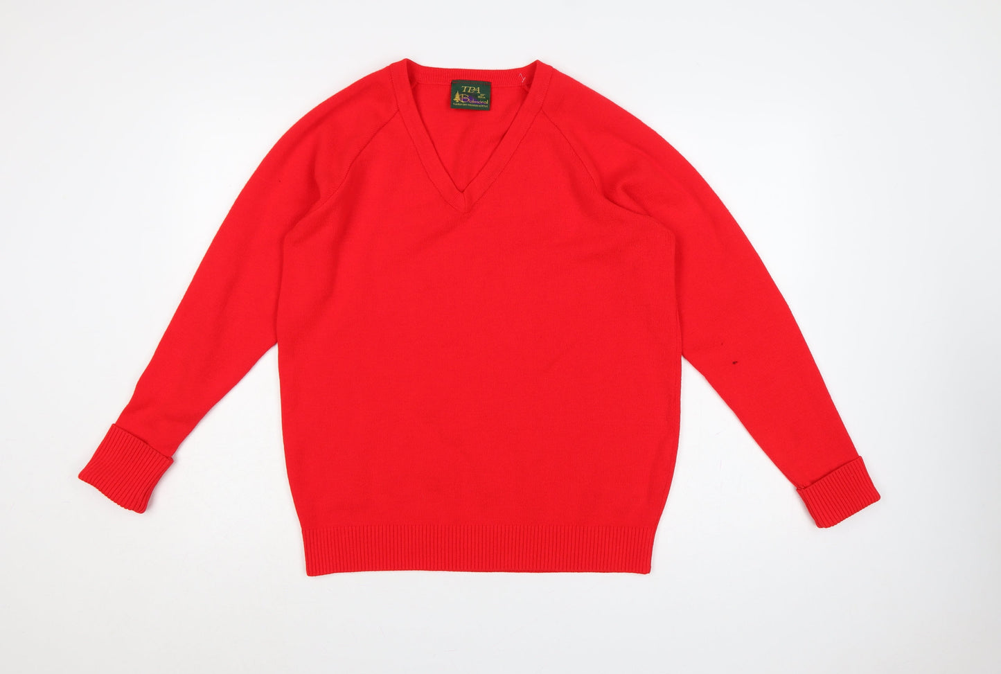 TPA Balmoral Men’s Red M V-Neck Acrylic Pullover Jumper Knit