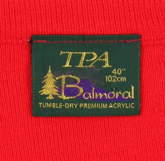 TPA Balmoral Men’s Red M V-Neck Acrylic Pullover Jumper Knit