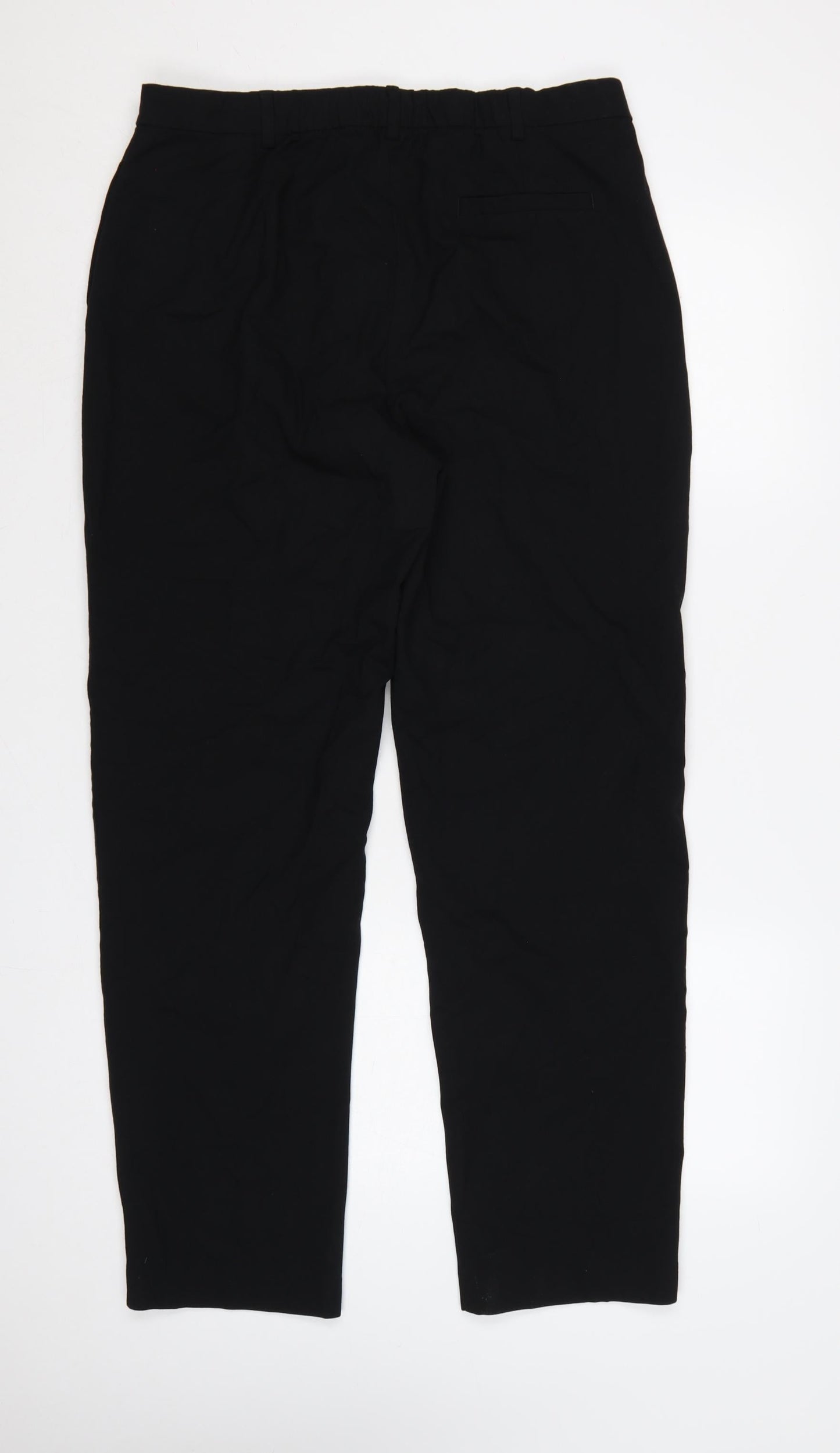 Marks and Spencer Women Black Size 16 Regular Straight Dress Trousers