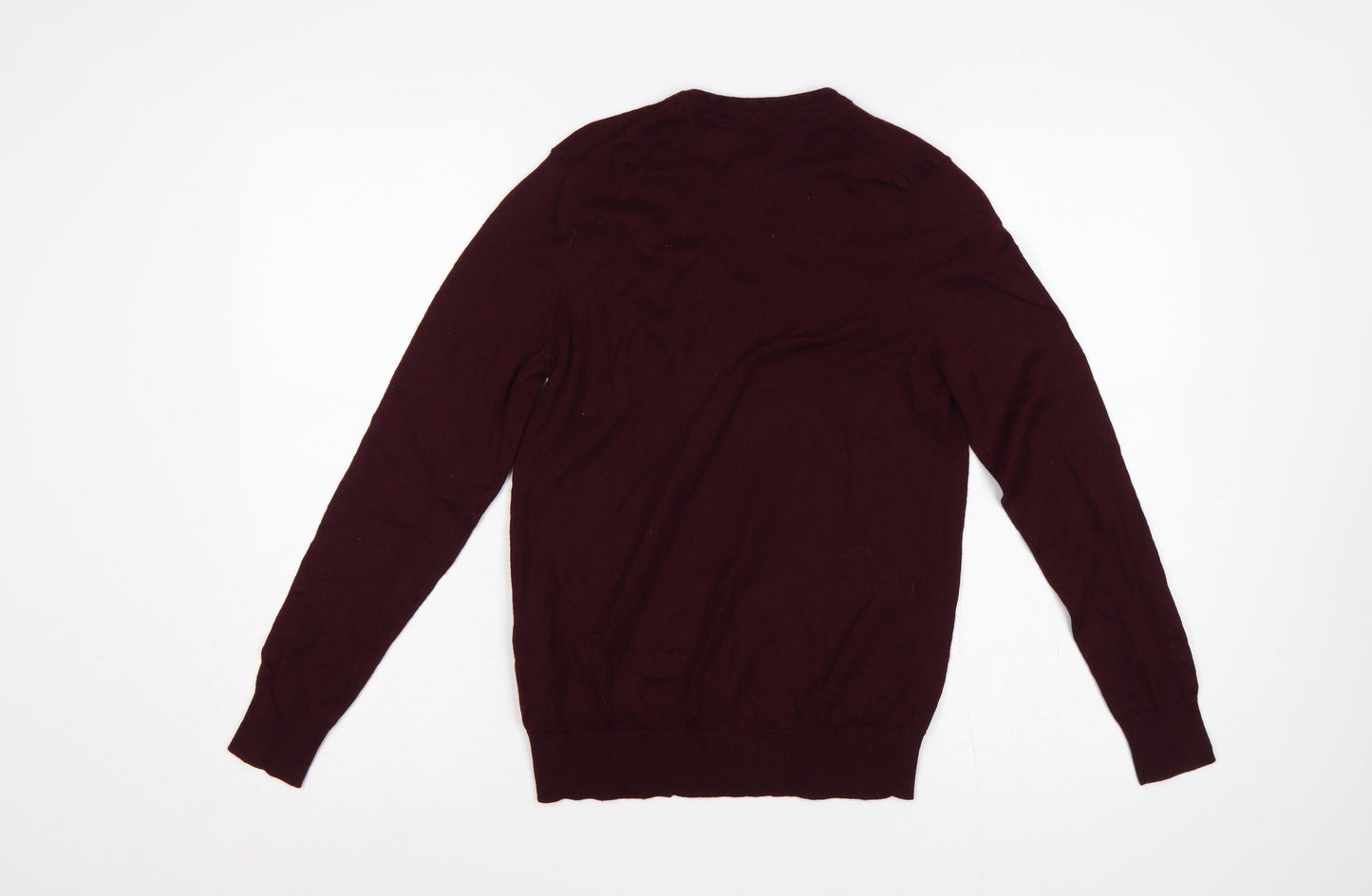 Savile Row Company Women’s Red Merino Blend Crew Neck Jumper S