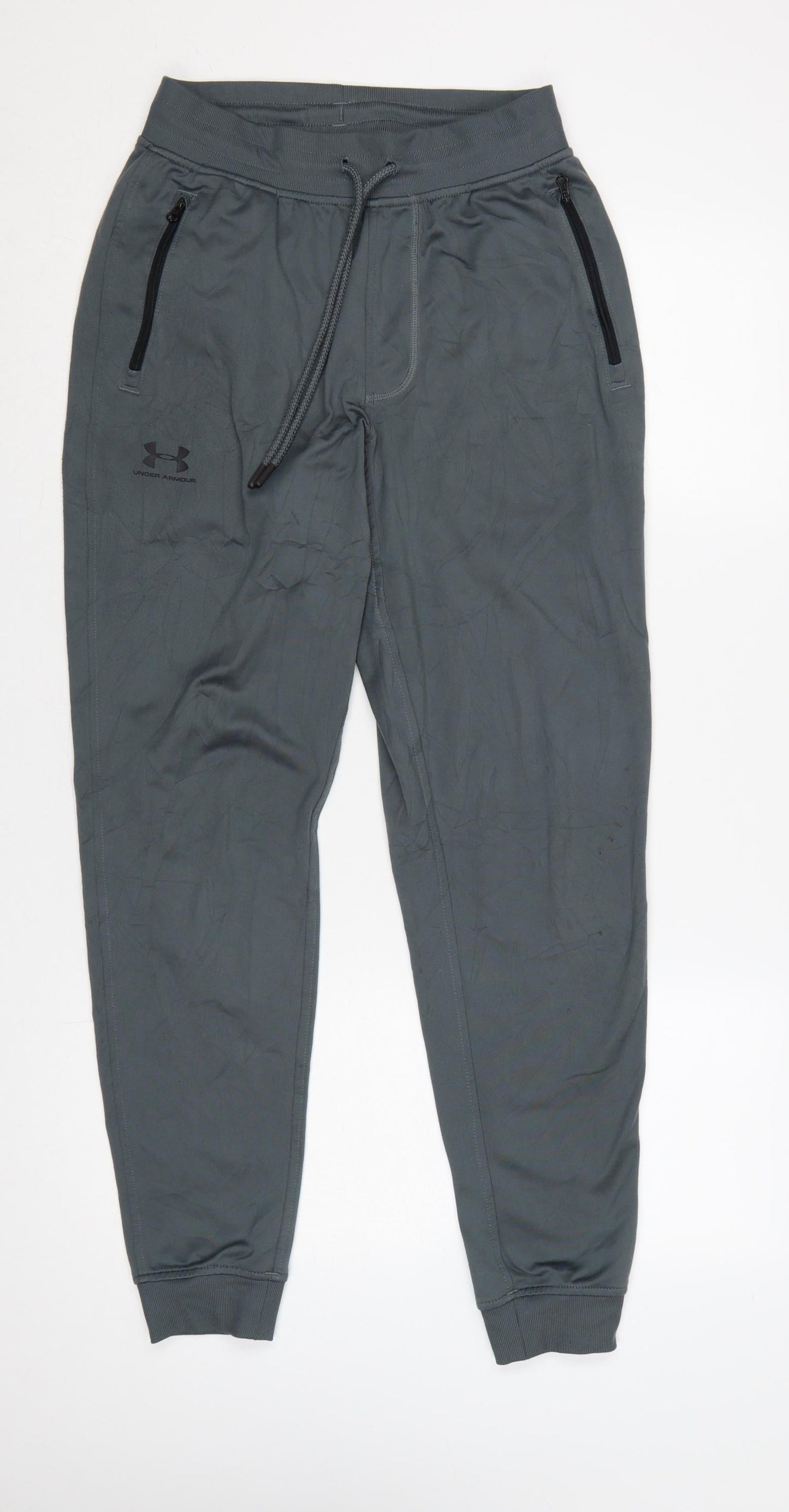 Under Armour Men's Grey S Jogger Trousers Loose Fit Zip Pockets