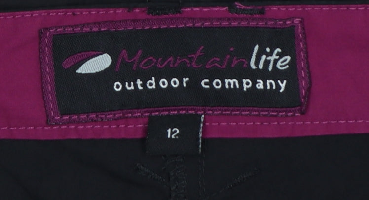 Mountainlife Women's Black Size 12 Cargo Outdoor Trousers Pockets
