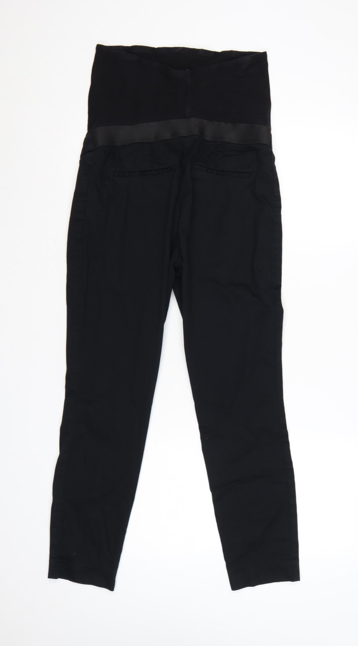 H&M MAMA Women Black S Maternity Straight Stretch Trousers