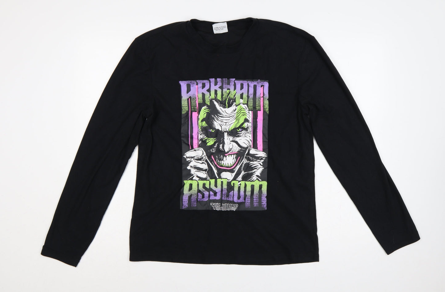 Primark Batman Joker Graphic Black Long Sleeve T-Shirt XS