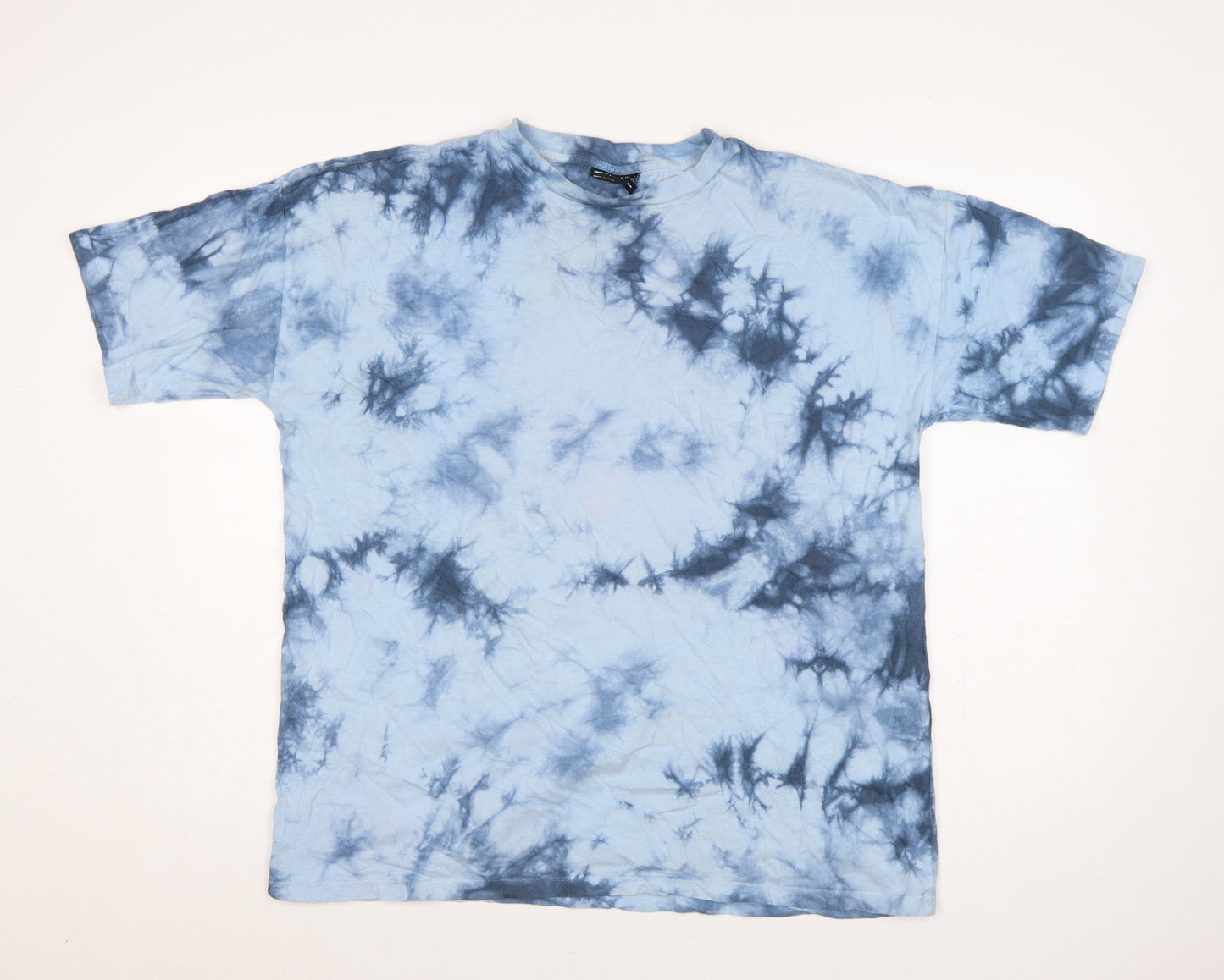 ASOS DESIGN Women Blue UK 10 Basic Tie Dye Cotton T-Shirt