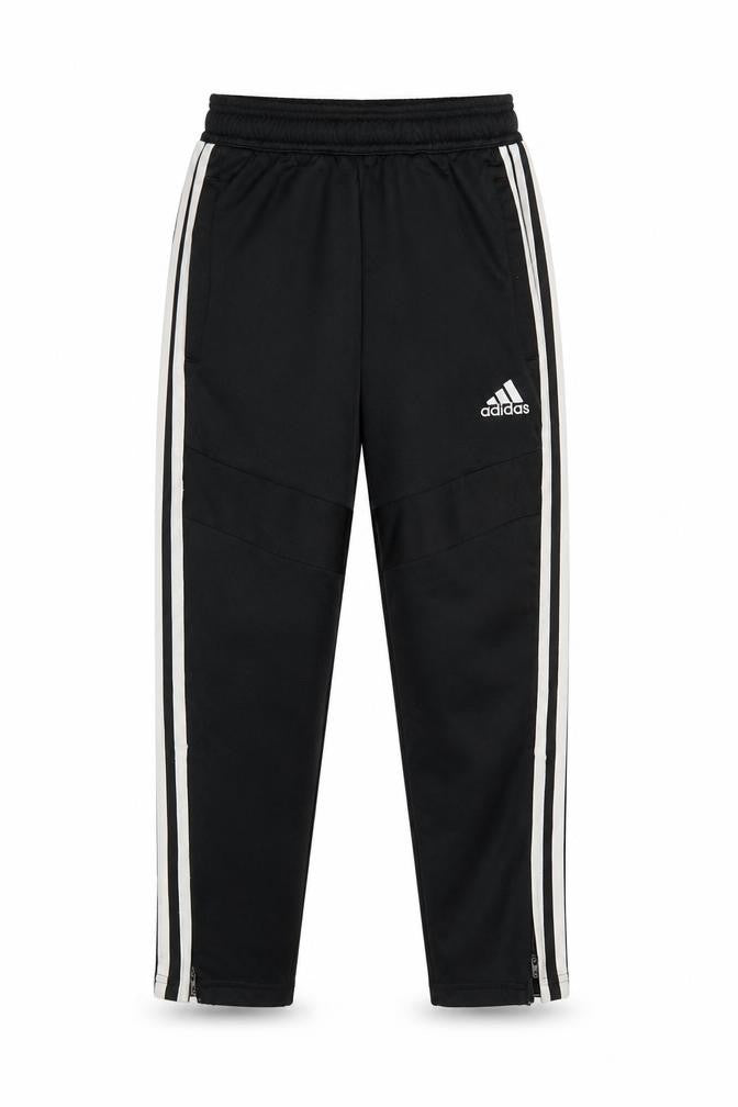 adidas Boys Black 7 Years Jogger Track Trousers White Stripes Zip Hem