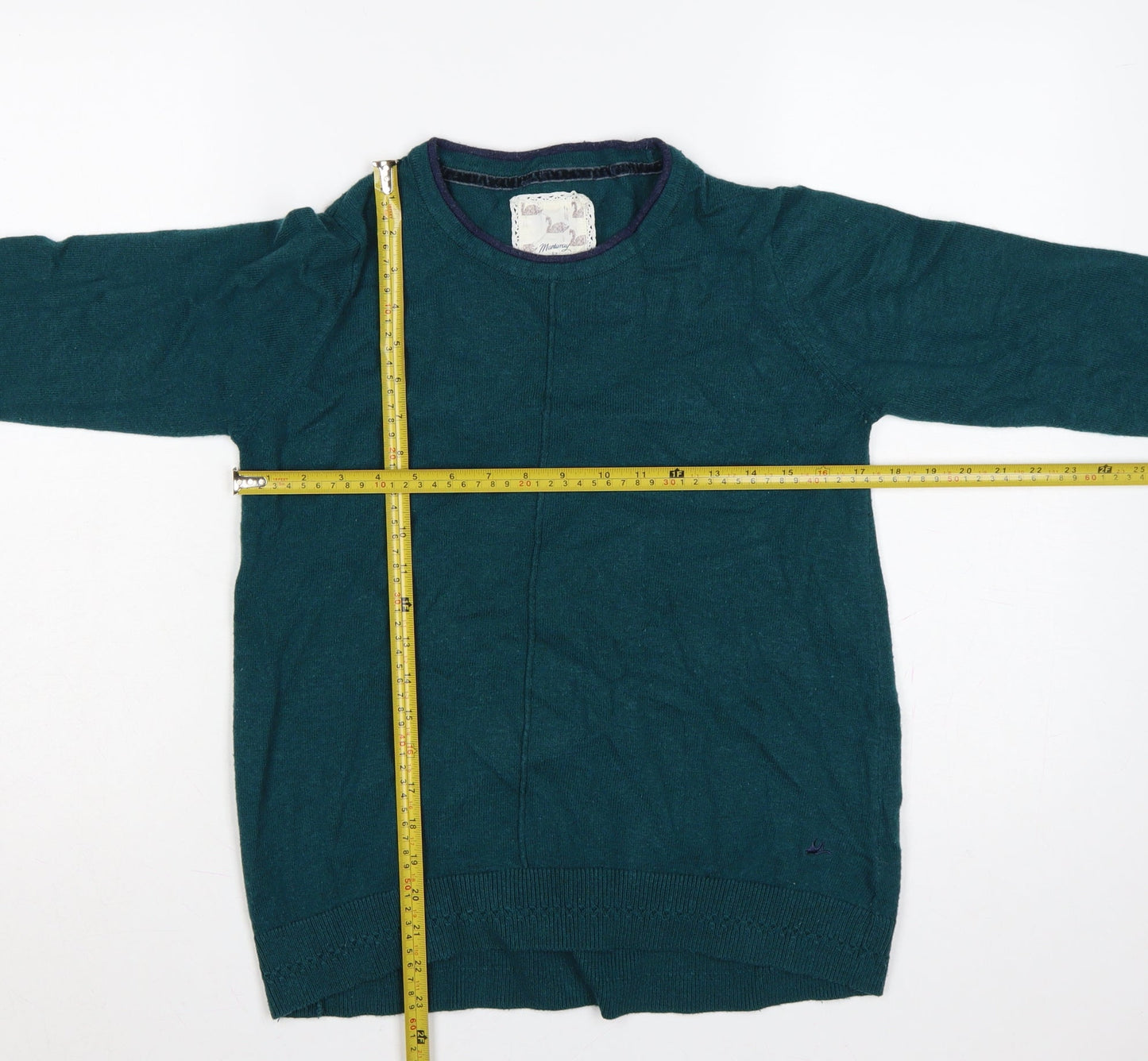 Mantaray Women’s Green Crew Neck Knit Pullover Jumper Size 12